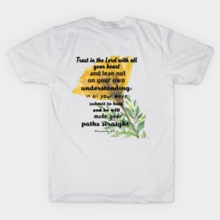 Proverbs 3:5-6  Version Bible Verse , Famous Bible Verses. T-Shirt